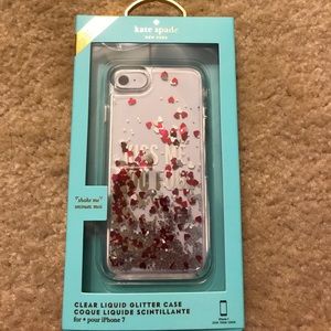 Kate ♠️ "kiss me you fool" iPhone 7 glitter case