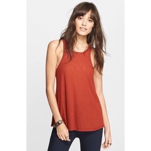 FREE PEOPLE Long Beach tank top in medium orange