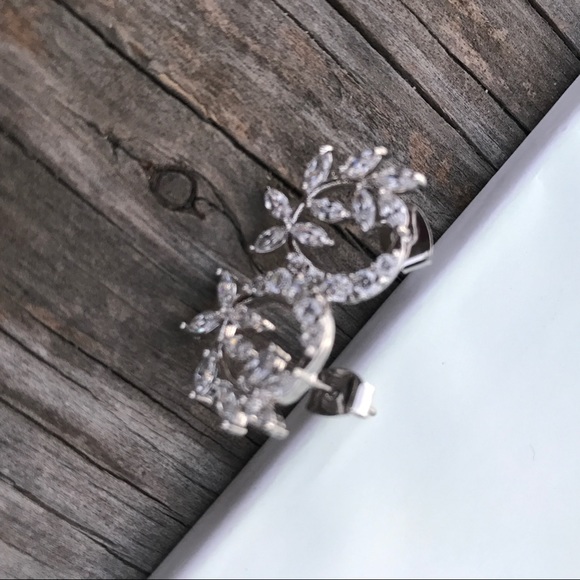 Silver CZ Earrings - Picture 3 of 3