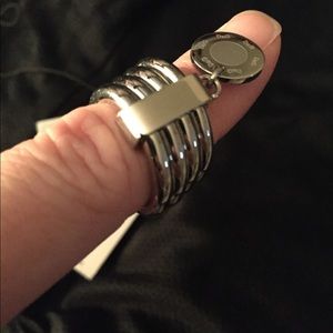 D&G Dolce & Gabbana logo charm stack ring