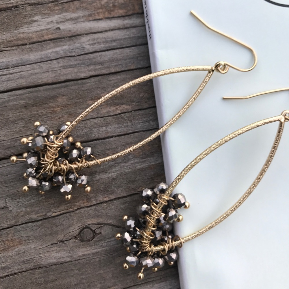 Gold Beaded Earrings