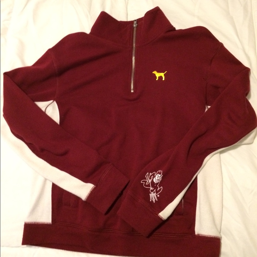 PINK ASU Sun Devils Quarter-Zip Pullover