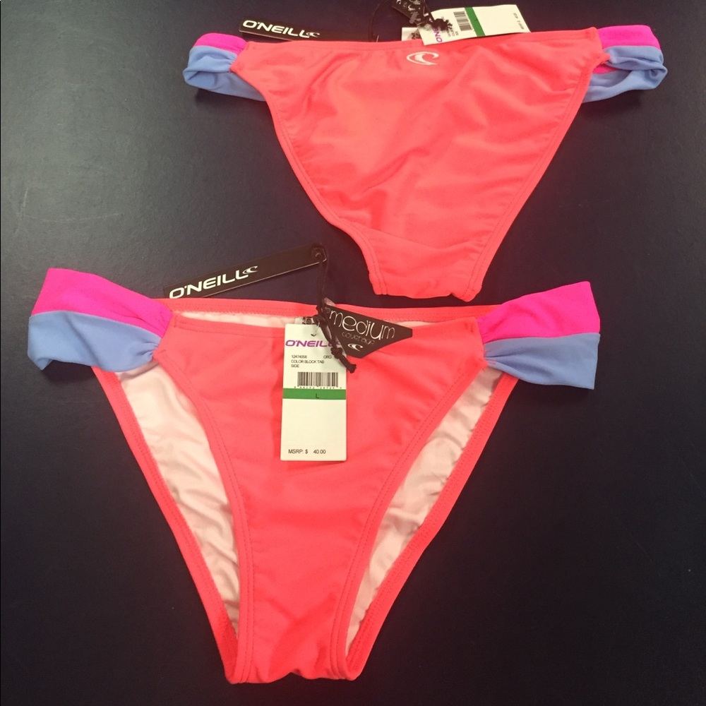 O'Neill Color Block Tab Side swim bottom ORG