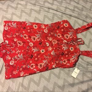 Contemporary Romper Red/Blue Floral