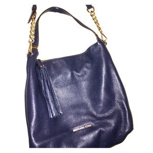 Navy Michael Kors tote purse