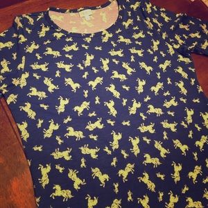 Adorable Lularoe xl Julia in a unicorn print
