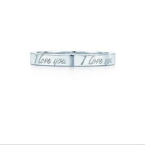 Sterling silver Tiffany "I love you" ring