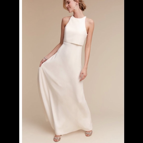 BHLDN dress ivory worn once - Picture 2 of 5