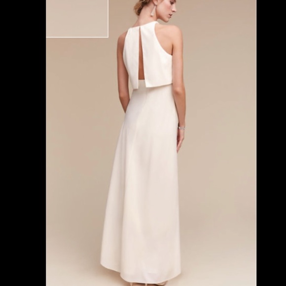 BHLDN dress ivory worn once - Picture 3 of 5