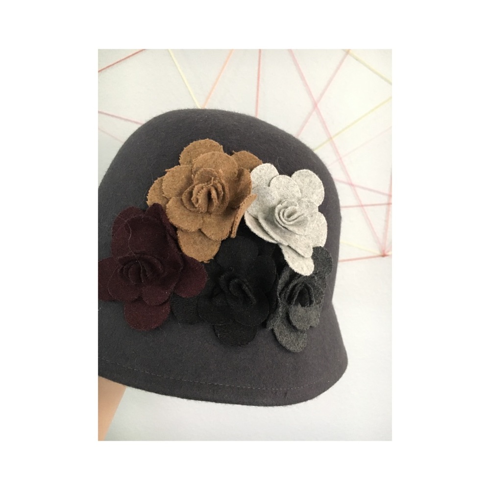 Floral Wool Hat - Never Worn