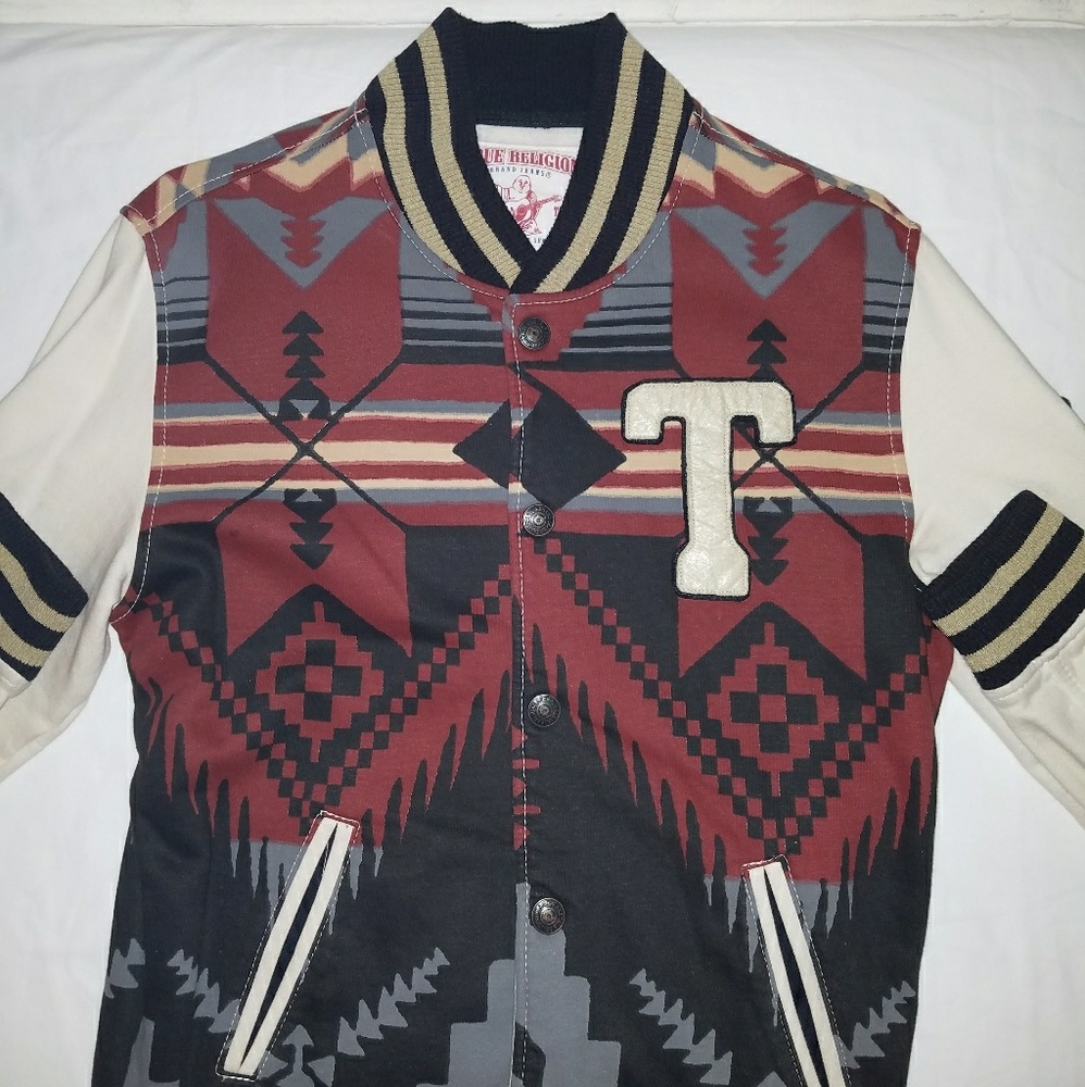 True Religion Fleece Varsity Jacket