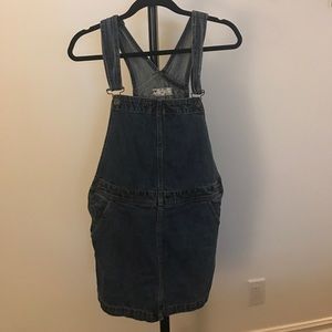Free people denim overall skirt
