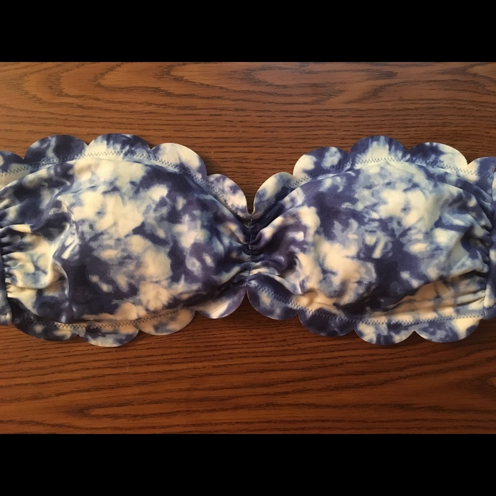 Victoria secret pink strapless tie dye bikini top