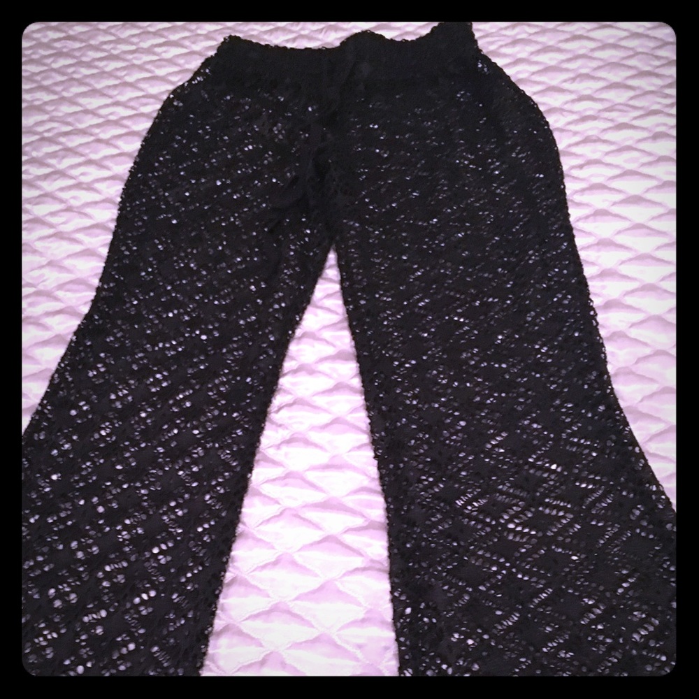 Black swim suit cover pants