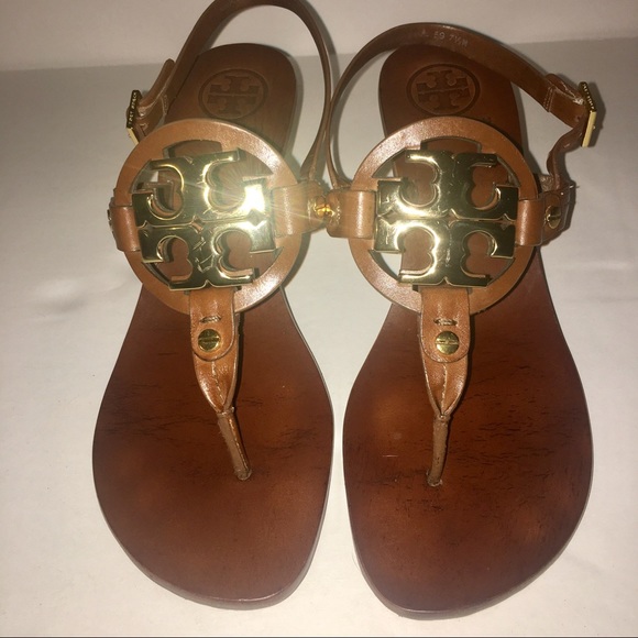 SOLD😎Tory Burch Brown Leather Thong Sandal 7.5 M - Picture 8 of 8