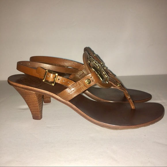 SOLD😎Tory Burch Brown Leather Thong Sandal 7.5 M - Picture 5 of 8