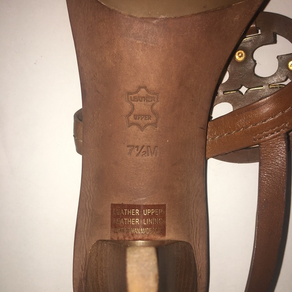 SOLD😎Tory Burch Brown Leather Thong Sandal 7.5 M - Picture 7 of 8