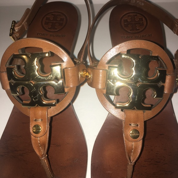 SOLD😎Tory Burch Brown Leather Thong Sandal 7.5 M - Picture 2 of 8