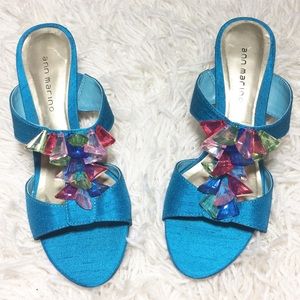 Ann Marino Turquoise Heels Size 7