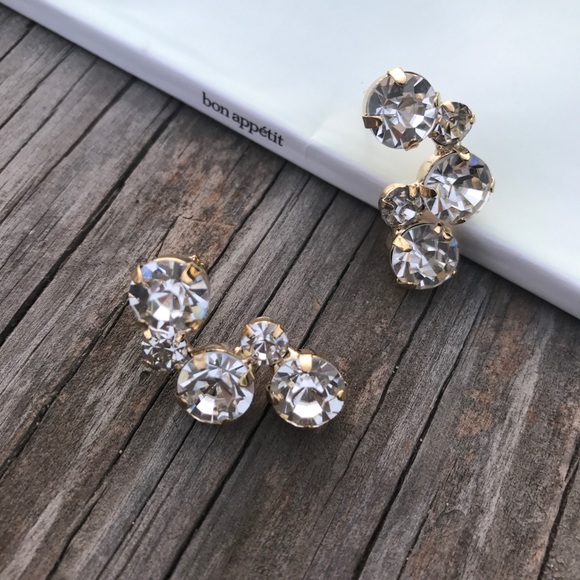 Gold CZ Earrings - Picture 3 of 3