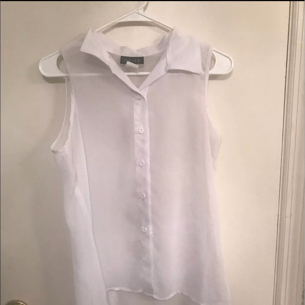 White sleeveless Blouse