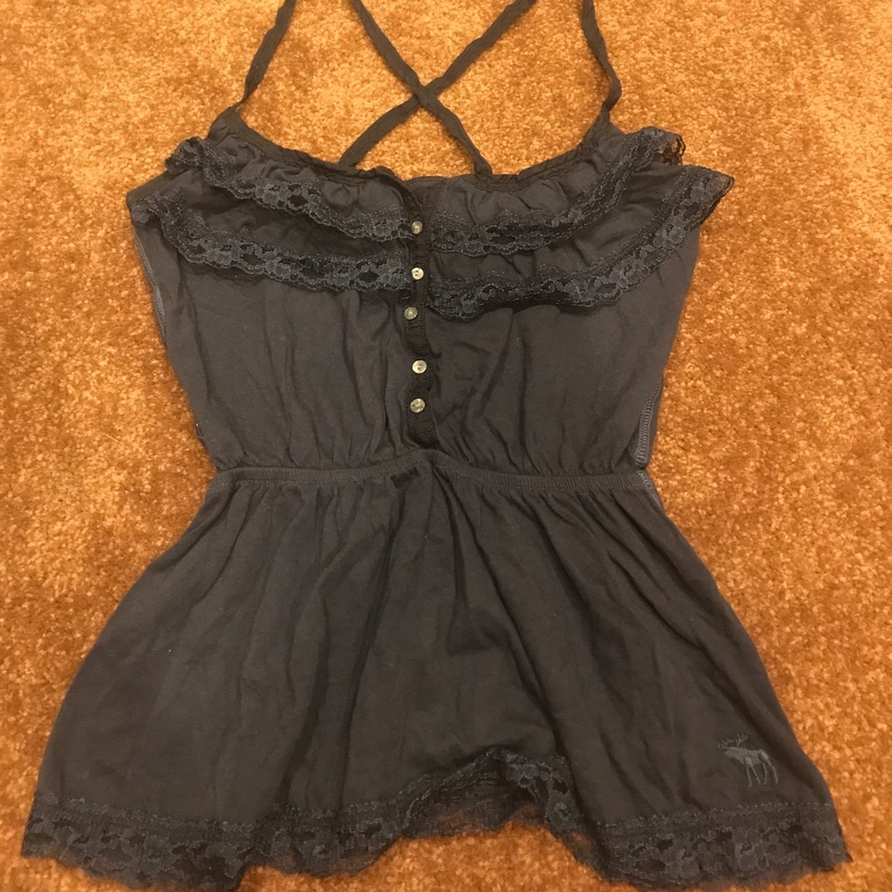 Abercrombie & fitch navy blouse