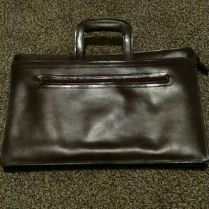 Ladies wine leather briefcase