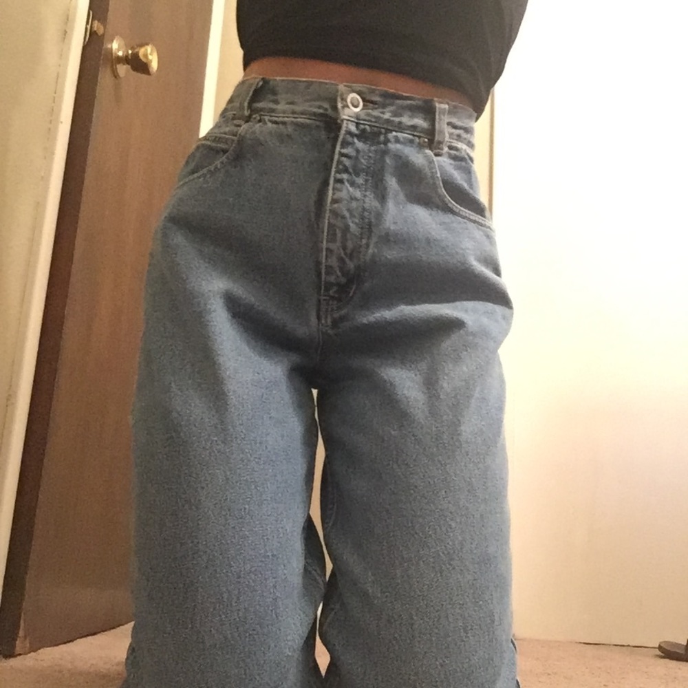 90s High Waist Mom Jeans waist sz 26" sz 1/2 - Picture 4 of 7