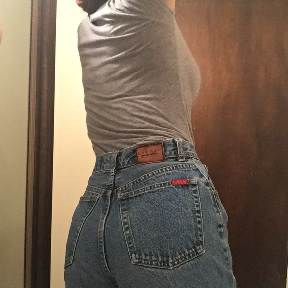 90s High Waist Mom Jeans waist sz 26" sz 1/2 - Picture 3 of 7