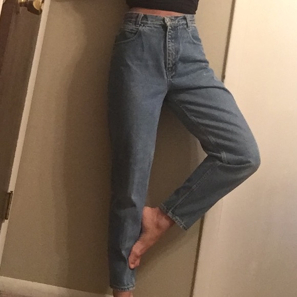 90s High Waist Mom Jeans waist sz 26" sz 1/2 - Picture 2 of 7
