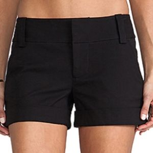 Alice + Olivia Cady Cuff Black Shorts