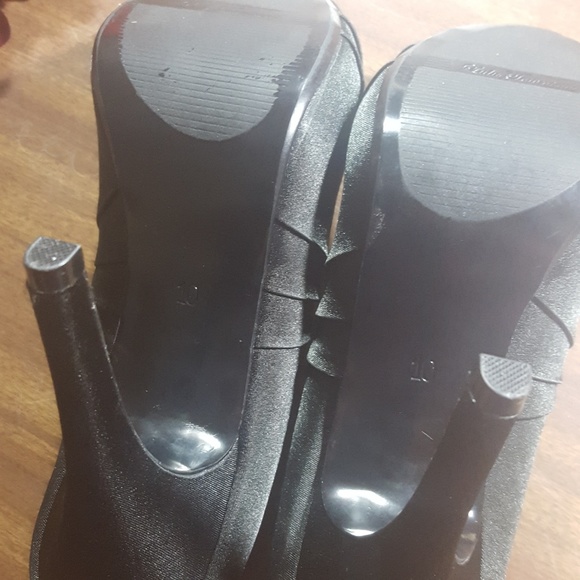 👠Lulu Townsend👠 Black satin 🌷pumps - Picture 4 of 7