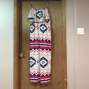 Tribal print maxi dress