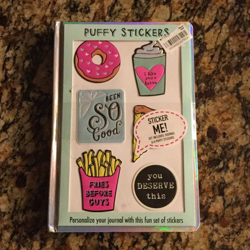 New w/tag journal w/puffy stickers to personalize