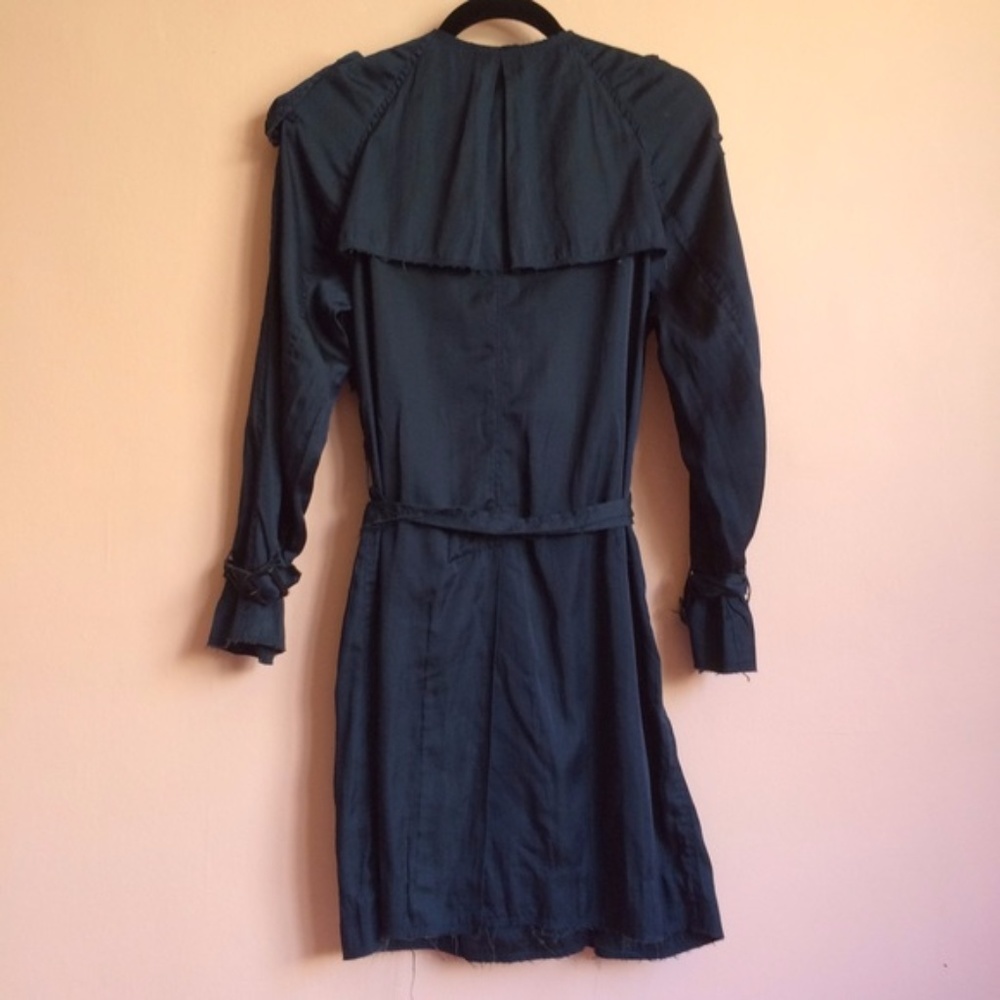 Phillip Lim 3.1 Midnight Raw Edge Trench Coat 2 - Picture 4 of 7