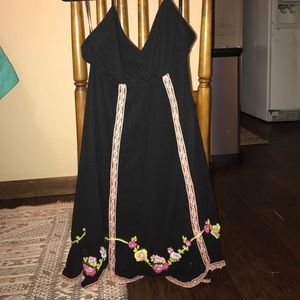 Black free people halter dress with lace