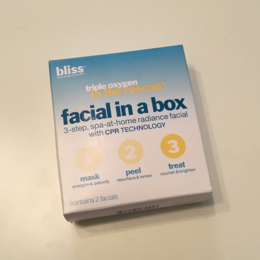 Brand new Bliss facial in a box!