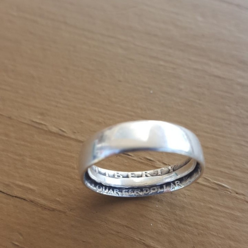 Silver quarter ring