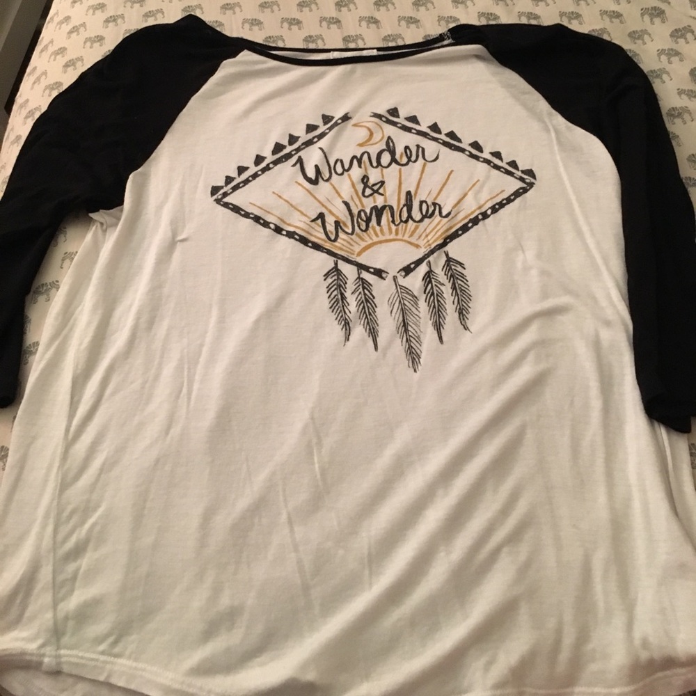 Wander & wonder adorable baseball tshirt