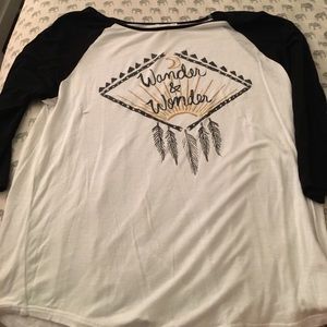 Wander & wonder adorable baseball tshirt