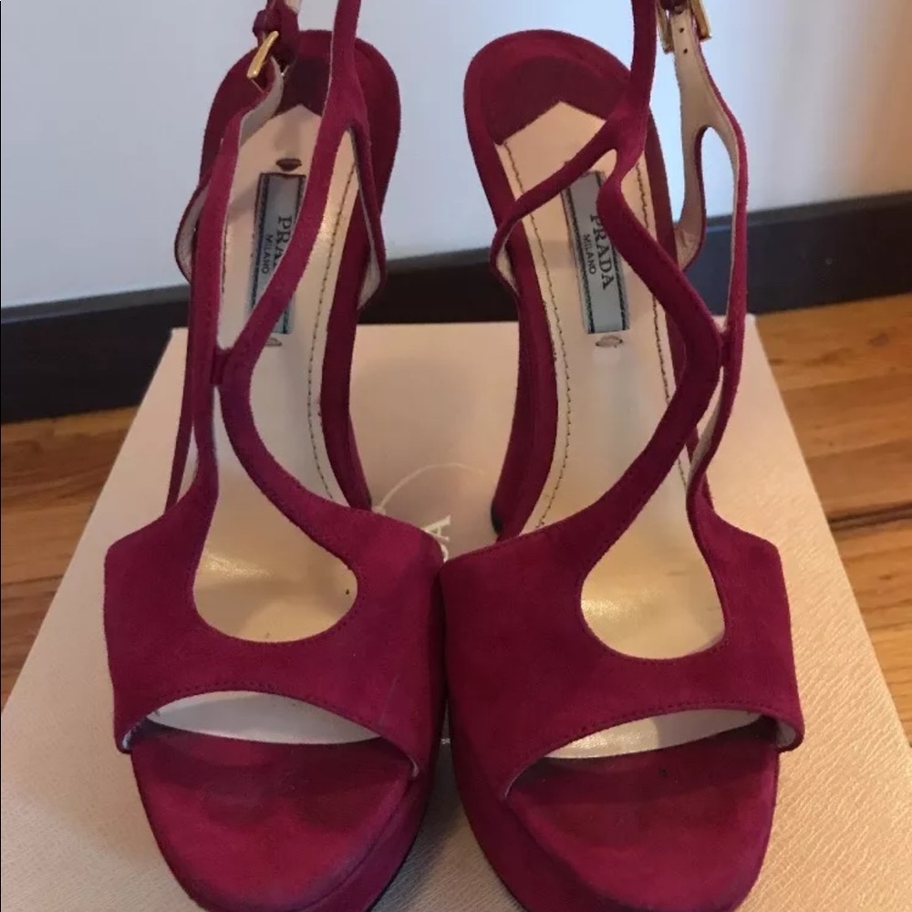 Prada Suede Platforms - image 2