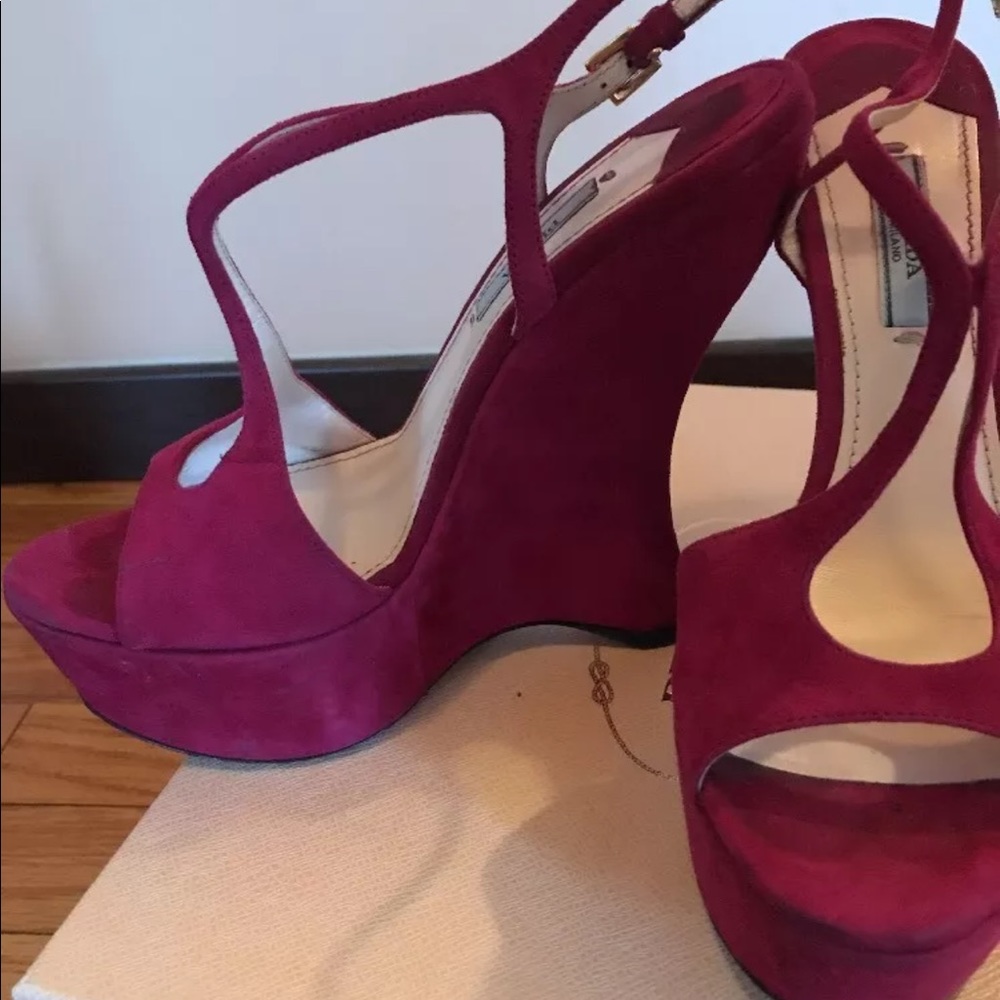 Prada Suede Platforms - image 3