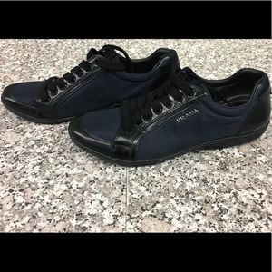 PRADA Navy Athletic Shoes (Size 38 = Woman's 8)