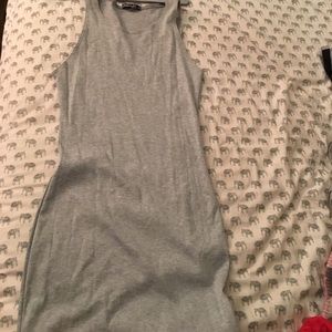 Grey tank top body con dress