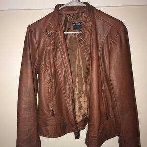 Bernardo brown leather jacket.