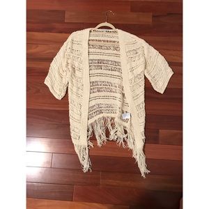 NWOT American Eagle Knit Fringe Cardigan