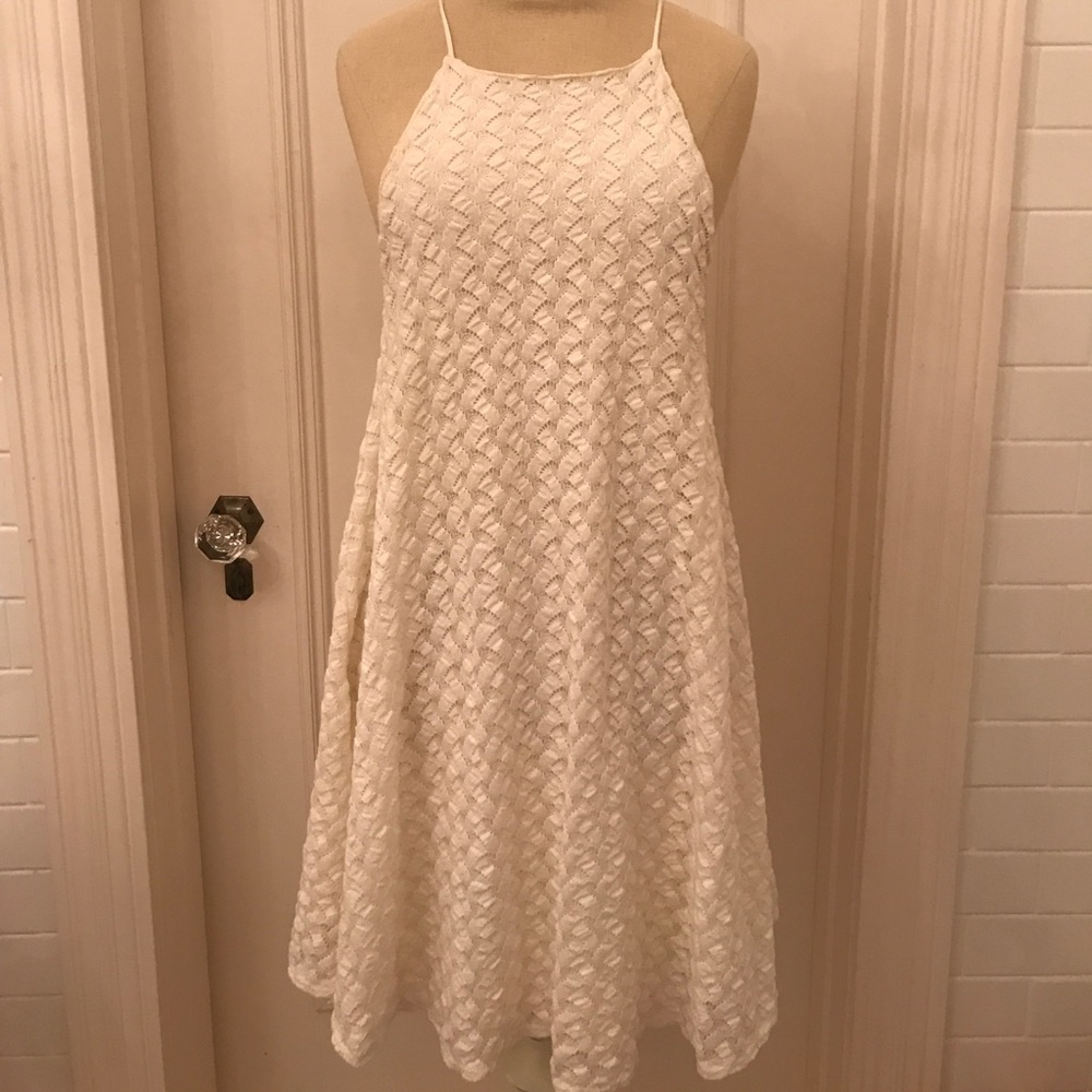 Kimchi Blue cream crochet Lace dress
