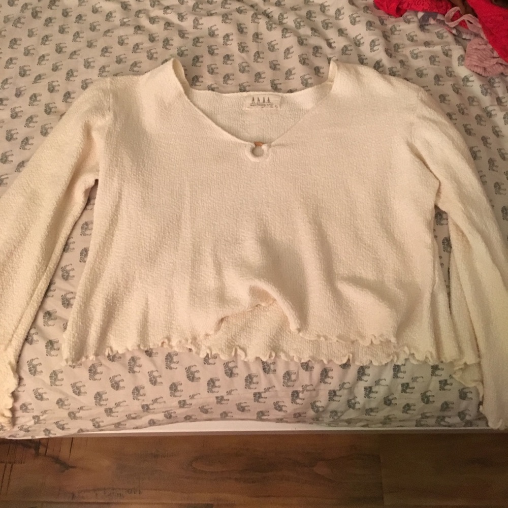 White crop hippie festival top