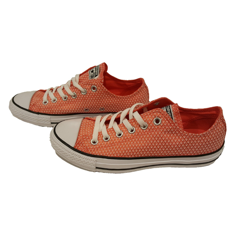 Converse Chuck Taylor All Star Woven Low Top Sneakers Coral Size 8 NWOT - Picture 2 of 7
