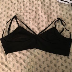 Black bralette w/ 6 strap for extra support